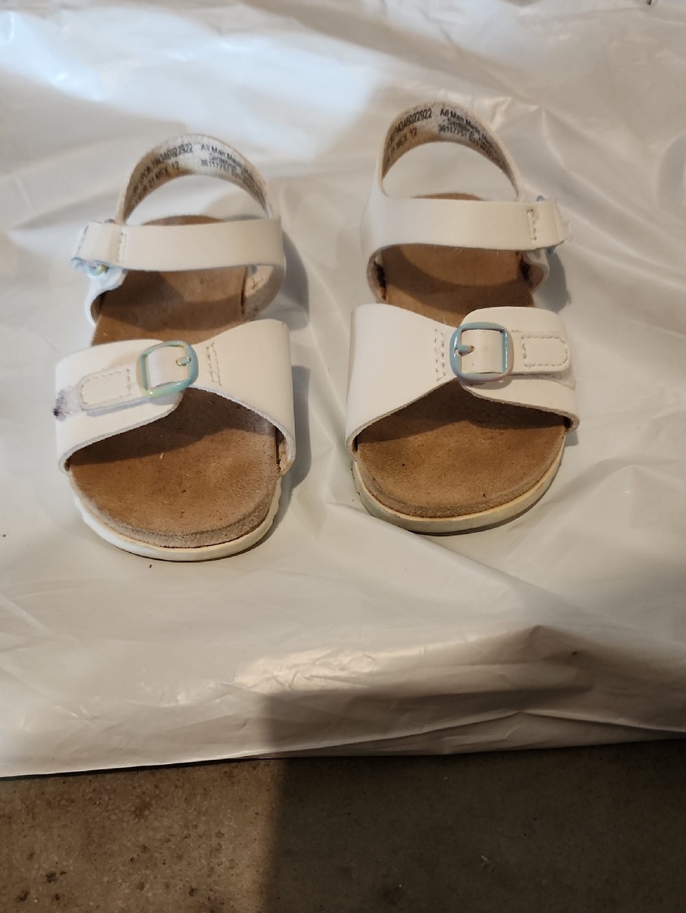 wonder nation White Buckle Strap Kids Sandals